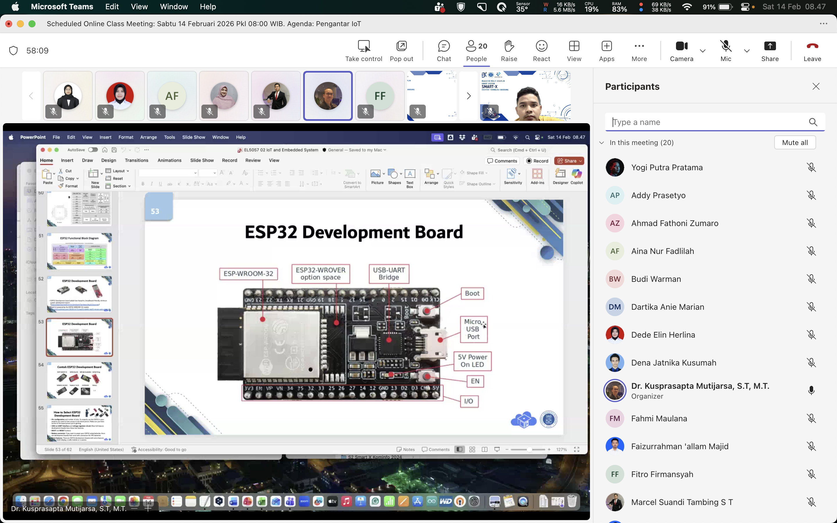 Hari Pertama Kuliah EL5183 – Sistem dan Aplikasi IoT